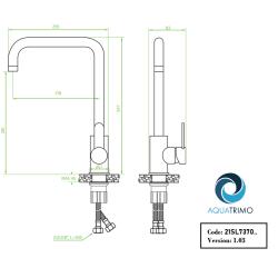 AquaTrimo Solid mélangeur de cuisine en acier inoxydable 21SL7370SS