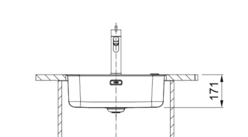 Franke Smart SRX 210.50 T évier en inox 50x40 à fleur de plan 127.0688.777