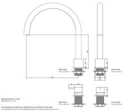 Waterevolution Flow Mélangeur de cuisine 2 trous acier inoxydable T151IE