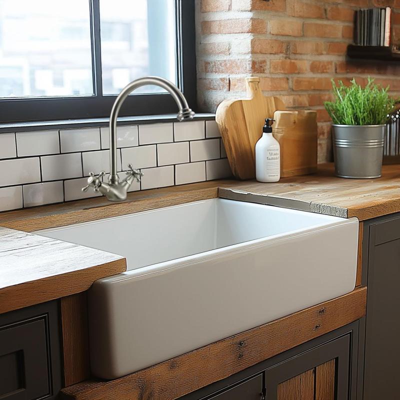 AquaTrimo Windsor Robinet de cuisine classique avec bec rond Chromé 21WS7652CM