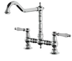 AquaTrimo Country Mitigeur de cuisine classique 2 trous avec bec pivotant chromé 21CT7657CM