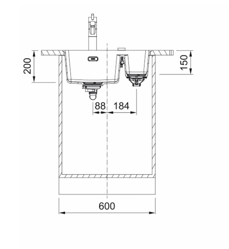 Franke Maris MRG 260-34-15 Fragranite Huître évier gauche bac à 