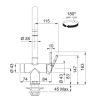 Franke Maris boiler 3-1 met Touch kokend water kraan chroom met waterhub mengset inclusief filter 1208957946