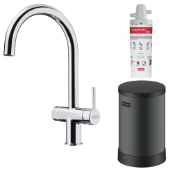 Franke Maris Water Hub chaudière 4L 3-en-1 avec robinet d'eau bouillante électronique tactile en chrome avec dérivation waterhub 1208957947