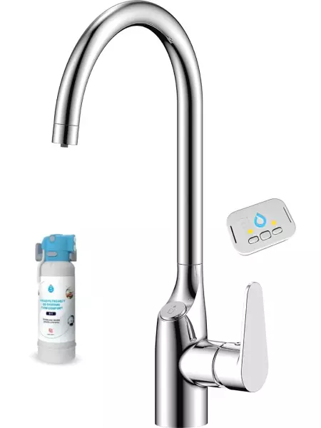 Aquadesign robinet de cuisine à filtre Chrome avec raccord pour eau filtrée, 3 fonctions 1208958194