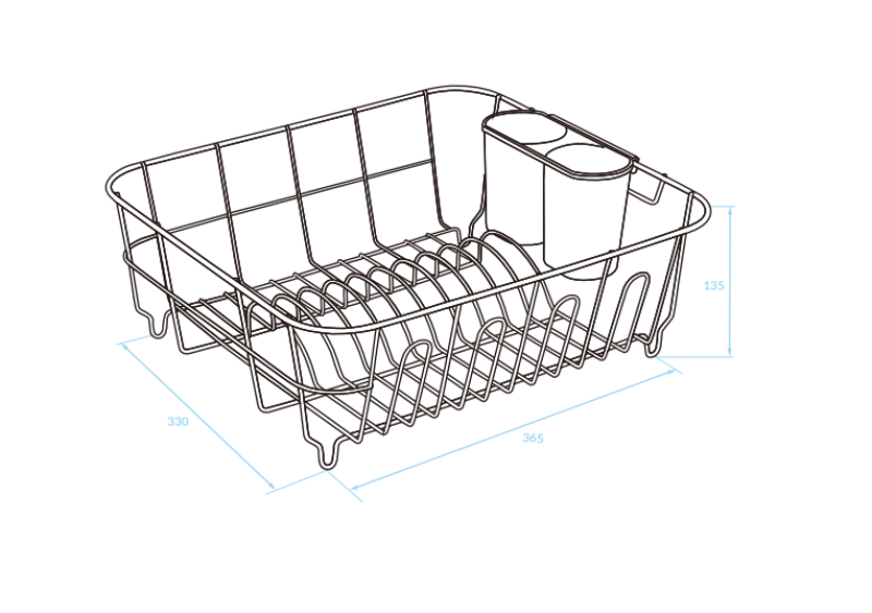 EPKA Dish noir sèche-vaisselle acier 36.5x13.5x33cm 1208958244