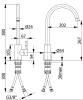 Ausmann Inox Round keukenkraan draaibare uitloop volledig RVS 1208958308