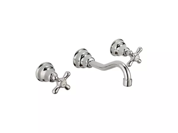 Huber Croisette Mélangeur de lavabo 3 trous Chrome CS00351021