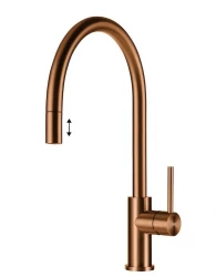 Lorreine Royal Aire robinet de cuisine en cuivre avec bec extractible AIRE-COPPER