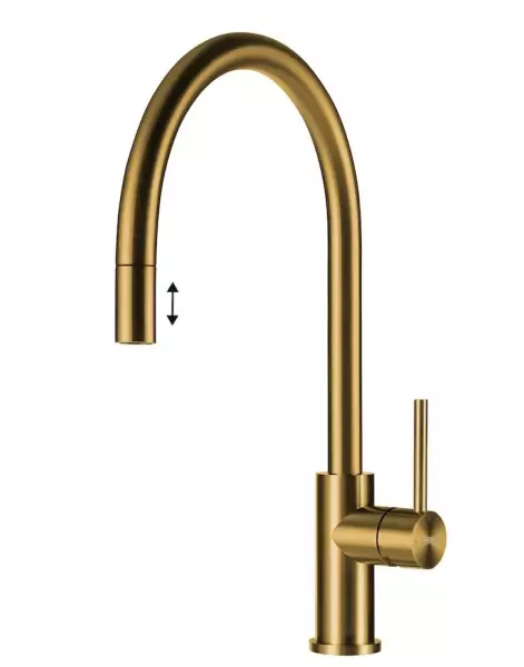 Lorreine Royal Aire robinet de cuisine or avec bec extractible AIRE-GOLD 1208958479