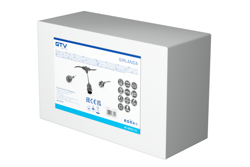 Decor Guirlande de jardin 10m AC220-240V 50-60Hz 10xE27 2x0 75mm 1208958646