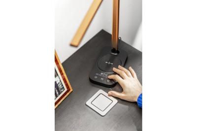 Decor Lampe de bureau Bressi 8W 450lm AC220-240V 3-CCT Charge sans fil USB PF>0 5 RA>80 Noir / Or 1208962479
