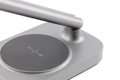 Decor Lampe de bureau Bressi 8W 450lm AC220-240V 3-CCT Chargement sans fil USB PF>0 5 RA>80 Gris 1208962480