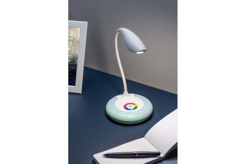 Decor Lampe de table GALACTIC LED 5W 240lm 5V DC 4000K RGB base USB recharge corps blanc. 1208962485