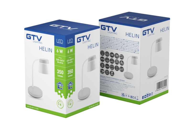 Decor Lampe de bureau Helin 6W 350lm AC220-240V 3-CCT PF> 0,5 RA>80 Gris 1208962491