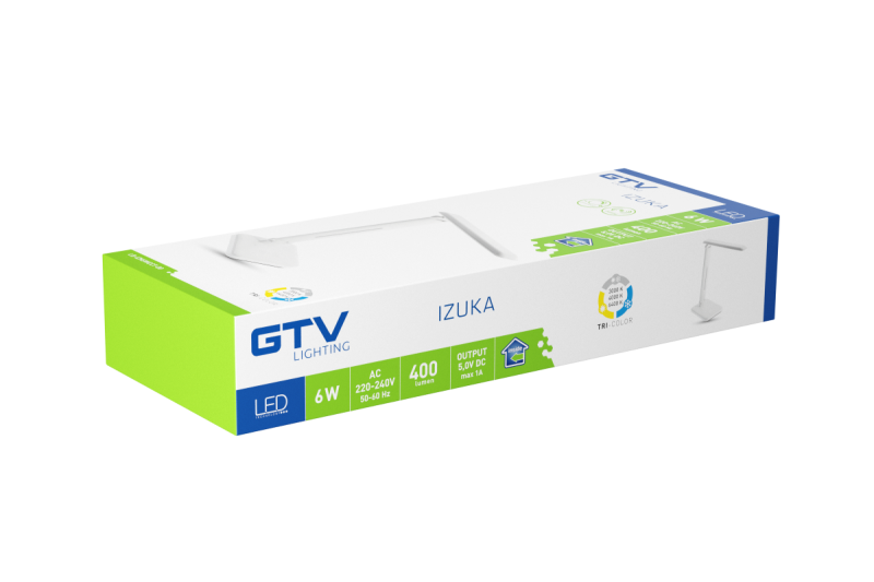 Decor Lampe de bureau LED IZUKA 6W 400lm AC220-240V 50/60Hz CCT chargeur inductif blanc. 1208962496