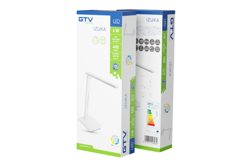 Decor Lampe de bureau LED IZUKA 6W 400lm AC220-240V 50/60Hz CCT chargeur inductif blanc. 1208962496