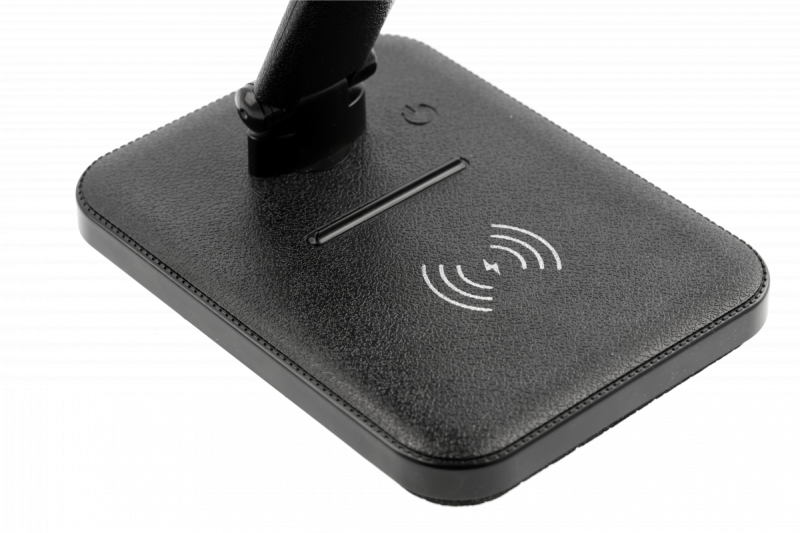 Decor Lampe de bureau LED IZUKA 6W 400lm AC220-240V 50/60Hz CCT chargeur inductif noir. 1208962497