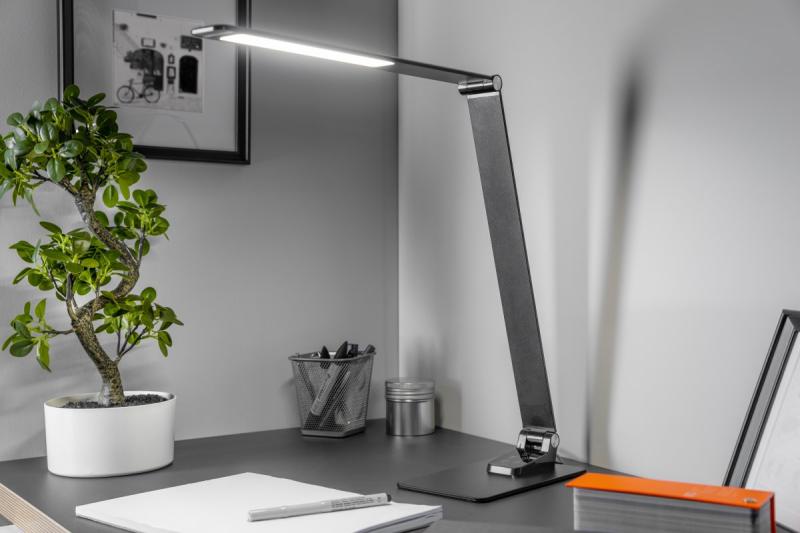 Decor Lampe de bureau Loneos 12W 700lm AC220-240V 3-CCT 5 niveaux de gradation RA>80 USB noir 1208962502