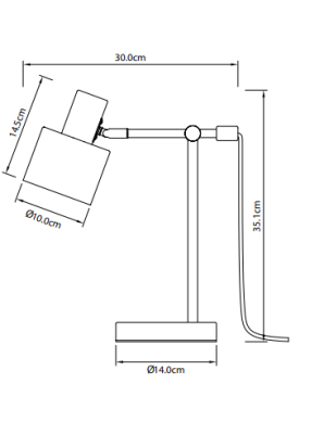 Decor Lampe de bureau SELVIA II 6072 max.250V 50/60Hz 1*E14 max.25 W dia.10 cm IP20 or/noir 1208962516