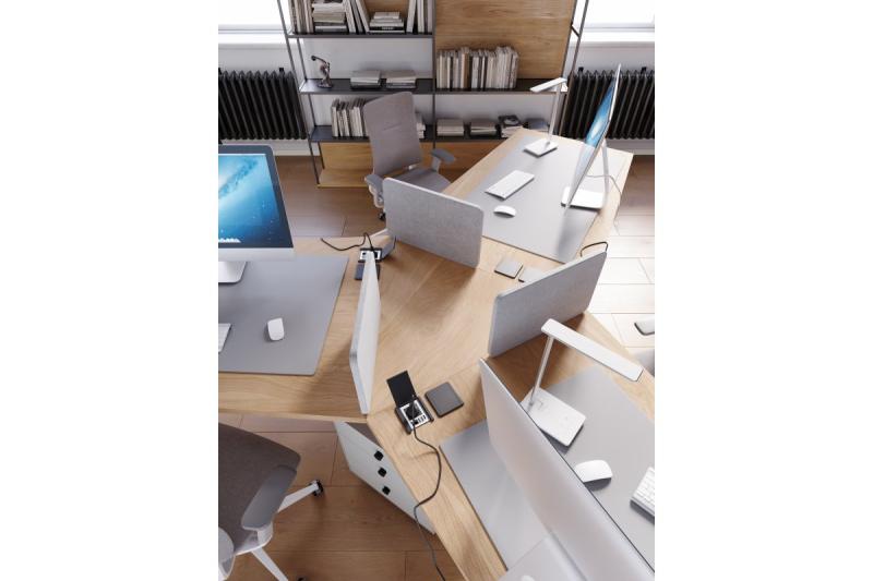 Decor Lampe de bureau Tritton 6W 340lm AC220-240V 4-CCT Charge sans fil USB PF>0 5 RA>80 blanc 1208962517