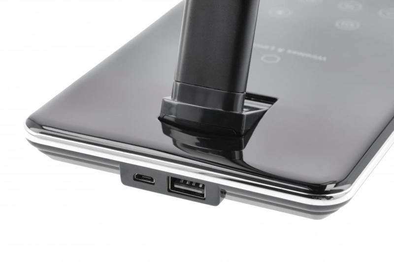 Decor Lampe de bureau Tritton 6W 340lm AC220-240V 4-CCT Charge sans fil USB PF>0 5 RA>80 noire 1208962518