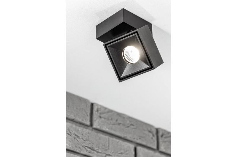 Decor Luminaire LED BIANCO 8W 680lm AC220-240V 50/60 Hz PF>0 9 Ra≥80 IP20 IK06 36° 4000K carré noir. 1208962670
