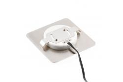 Decor LED staircase fixture ESCADA KB DC12V square frosted cover 0 8W 70lm 4000K inox cable 150cm