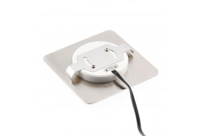 Decor LED staircase fixture ESCADA KB DC12V square frosted cover 0 8W 70lm 4000K inox cable 150cm