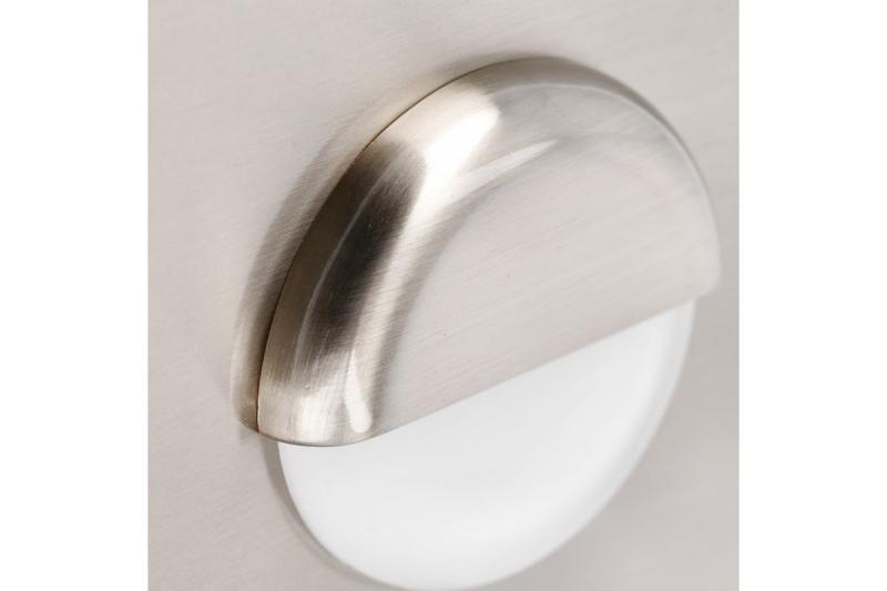 Decor Luminaire d'escalier à LED ESCADA KB DC12V, carré avec couvercle dépoli, 0,8W 70lm 4000K, câble inox de 150cm.