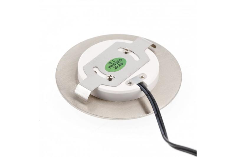 Decor Luminaire d'escalier à LED ESCADA OB DC12V avec couvercle rond dépoli 0,8W 70lm 4000K câble inox 150cm.