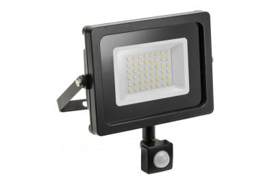 Projecteur LED iNEXT avec détecteur de mouvement 20 W 1600 lm, PF > 0,9, RA > 80, IP65, 120°, 6400 K, corps noir 1208962859