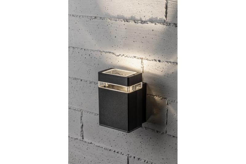 Decor Applique murale unidirectionnelle NESSA GU10 MAX. 50W IP54 AC220-240V 50/60Hz noir. 1208963009