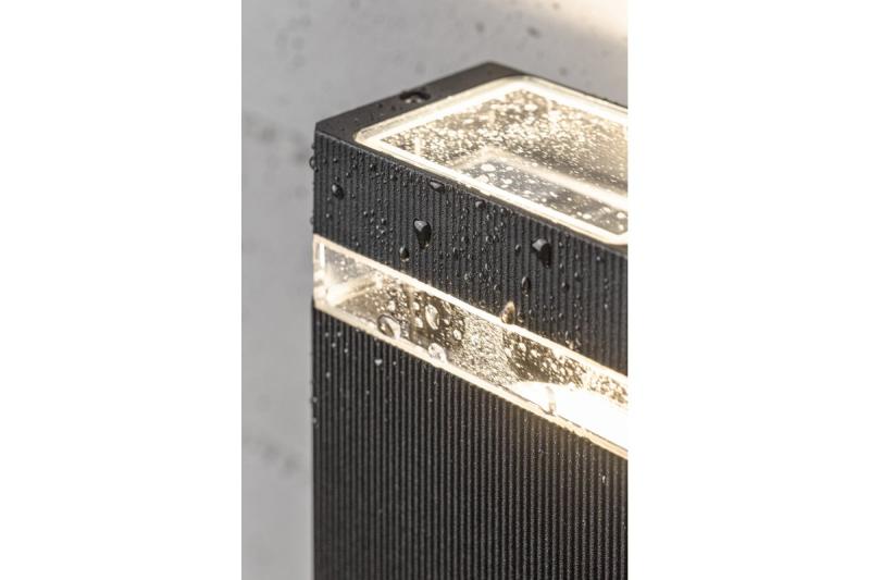 Decor Applique murale unidirectionnelle NESSA GU10 MAX. 50W IP54 AC220-240V 50/60Hz noir. 1208963009