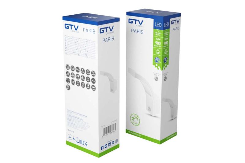 Decor Luminaire LED PARIS avec détecteur de mouvement 10W 900lm IP54 AC220-240V 50/60Hz 140° 9m 4000K blanc. 1208963095