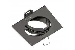 Decor Luminaire encastré au plafond PORTO-K IP20 carré en chrome noir, réglable en angle, TYPE DT10. 1208963785
