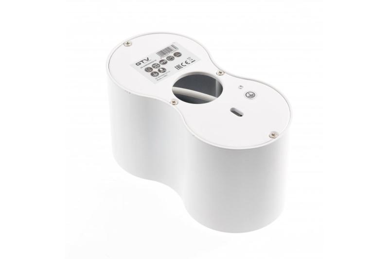 Decor Luminaire de plafond AVEIRO DUO en aluminium 160x80x85mm IP20 max 20W*2 rond blanc. 1208963827