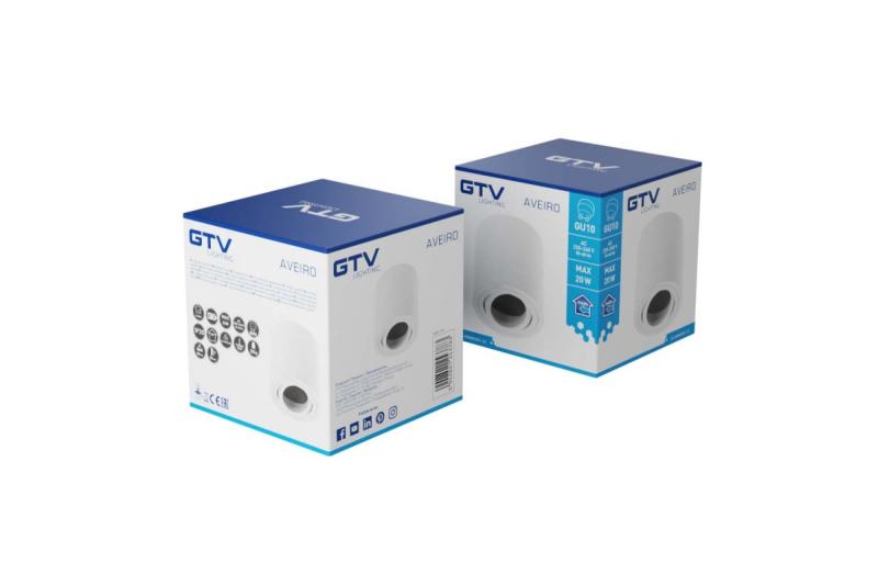 Decor Luminaire de plafond AVEIRO en aluminium 80x85mm IP20 max 20W rond blanc. 1208963831