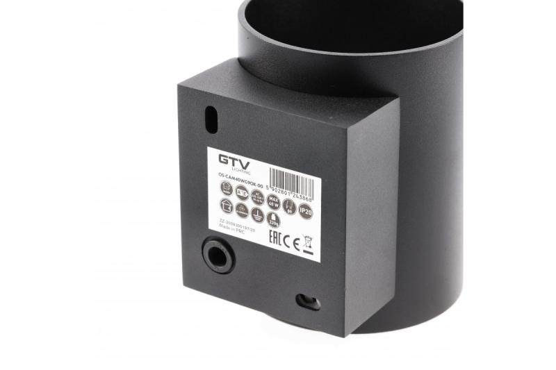 Decor Applique murale CAMPIONE en aluminium G9 IP20 max. 40W IP20 noir rond. 1208963851