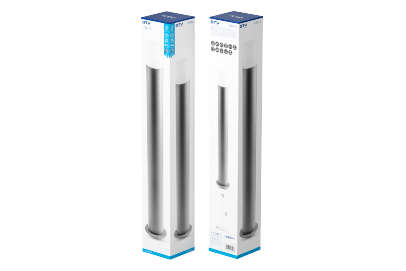 Decor Élément de jardin CORTA-P 80 E27 MAX.25W IP44 AC220-240V 50-60Hz poteau anthracite 1208963863