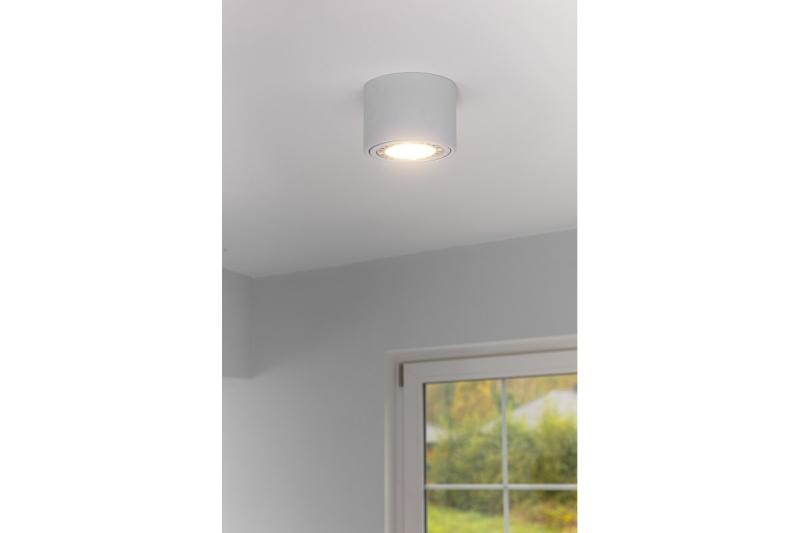Decor Lampe de plafond ISUMI avec angle réglable en aluminium 130x100 IP20 ES111 GU10 ronde blanche. 1208963895