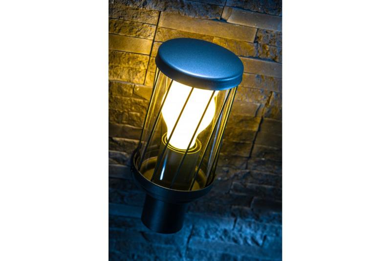 Decor KERTA-A lumière de jardin E27 MAX.12W IP44 AC220-240V 50-60Hz simple lampe murale graphite supérieure. 1208963906