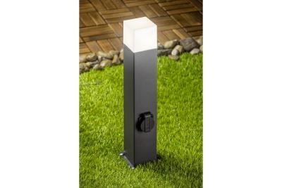 Decor Tuinarmatuur LARGO-P 50 E27 MAX.15W IP44 AC220-240V 50-60Hz max. 2500W montagepaal grafiet. 1208963919
