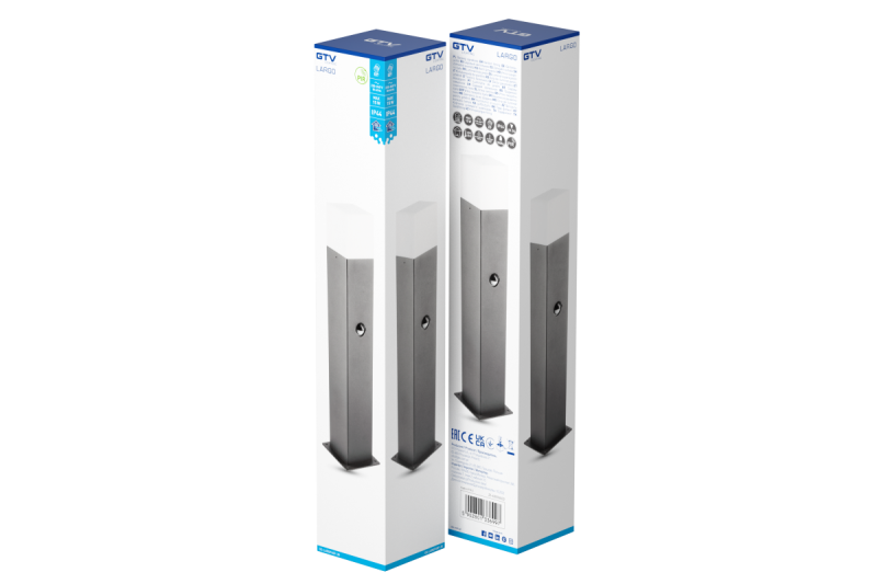 Decor Luminaire de jardin LARGO-P PIR 50 E27 MAX.15W IP44 AC220-240V 50-60Hz graphite de poteau. 1208963920