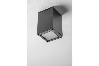 Decor Plafondarmatuur LENTO alum 100x130 IP54 max 35W vierkant grafiet. 1208963923
