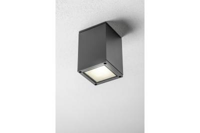 Decor Plafondarmatuur LENTO alum 100x130 IP54 max 35W vierkant grafiet. 1208963923