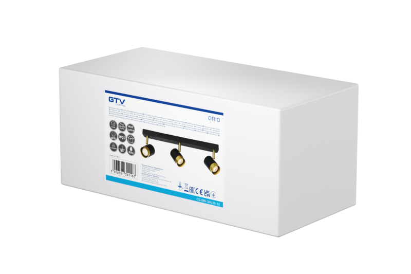 Decor Luminaire de plafond ORIO en aluminium 43.0x5.5x14.0 IP20 3*GU10 max. 50W rond noir. 1208963967