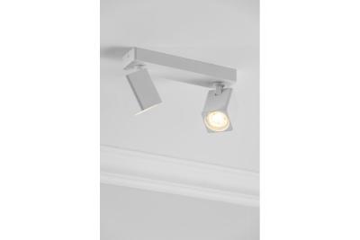 Decor Plafonnier RENO en aluminium IP20 max. 20W*2 double carré blanc. 1208963981