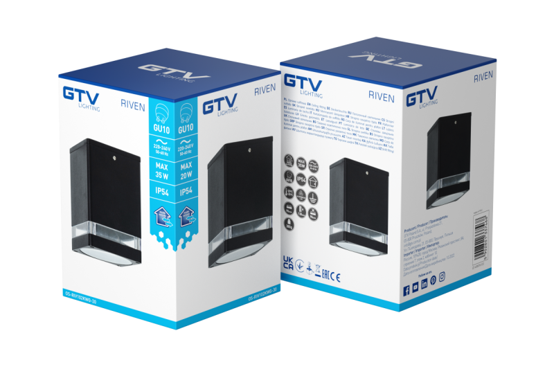 Decor Luminaire de plafond RIVEN alum 102x120 IP54 max 35W carré graphite 1208963983