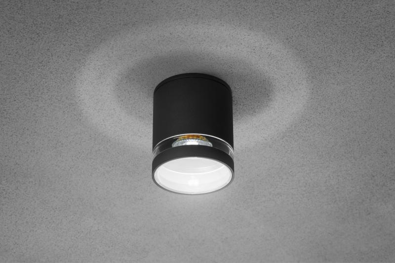 Decor Luminaire de plafond RIVEN alum 102x120 IP54 MAX.35W graphite rond 1208963984